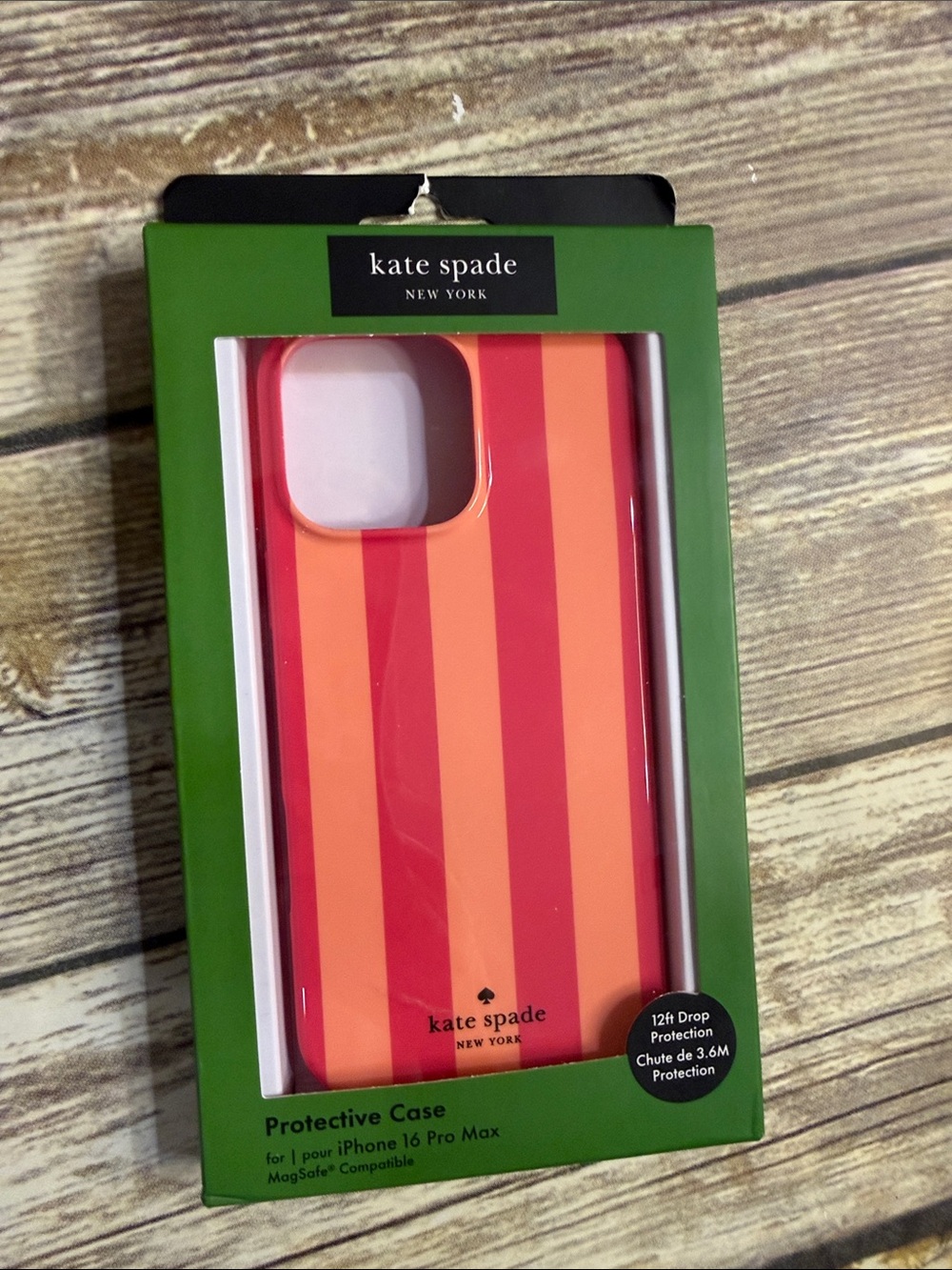 kate spade Striped Coral and Pink iPhone Case